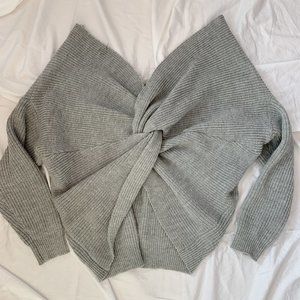 Gray Knot Sweater